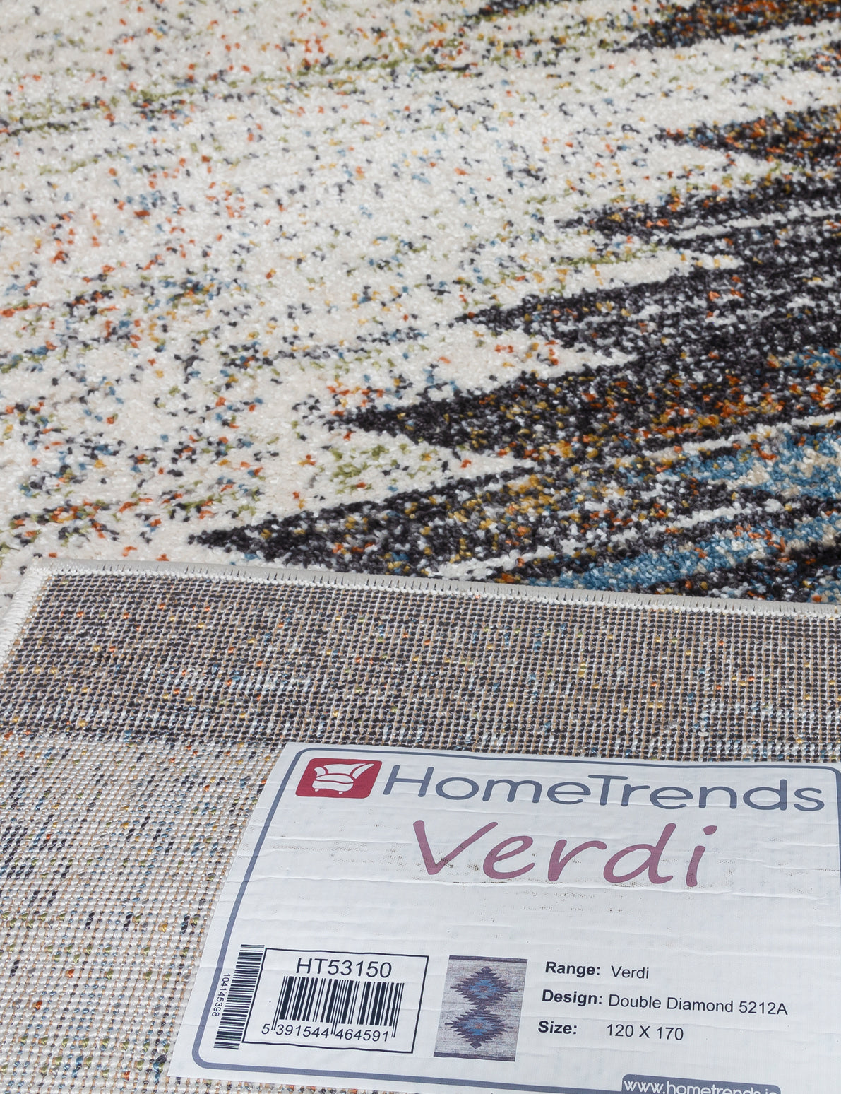Verdi Double Diamond rug, 200 x 300 cm size