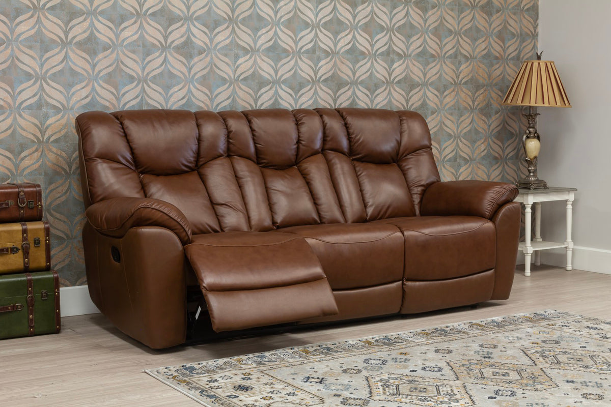 Oscar Tan leather sofa, photo 8