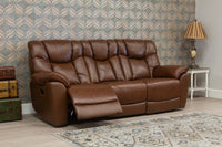 Oscar Tan leather sofa, photo 8