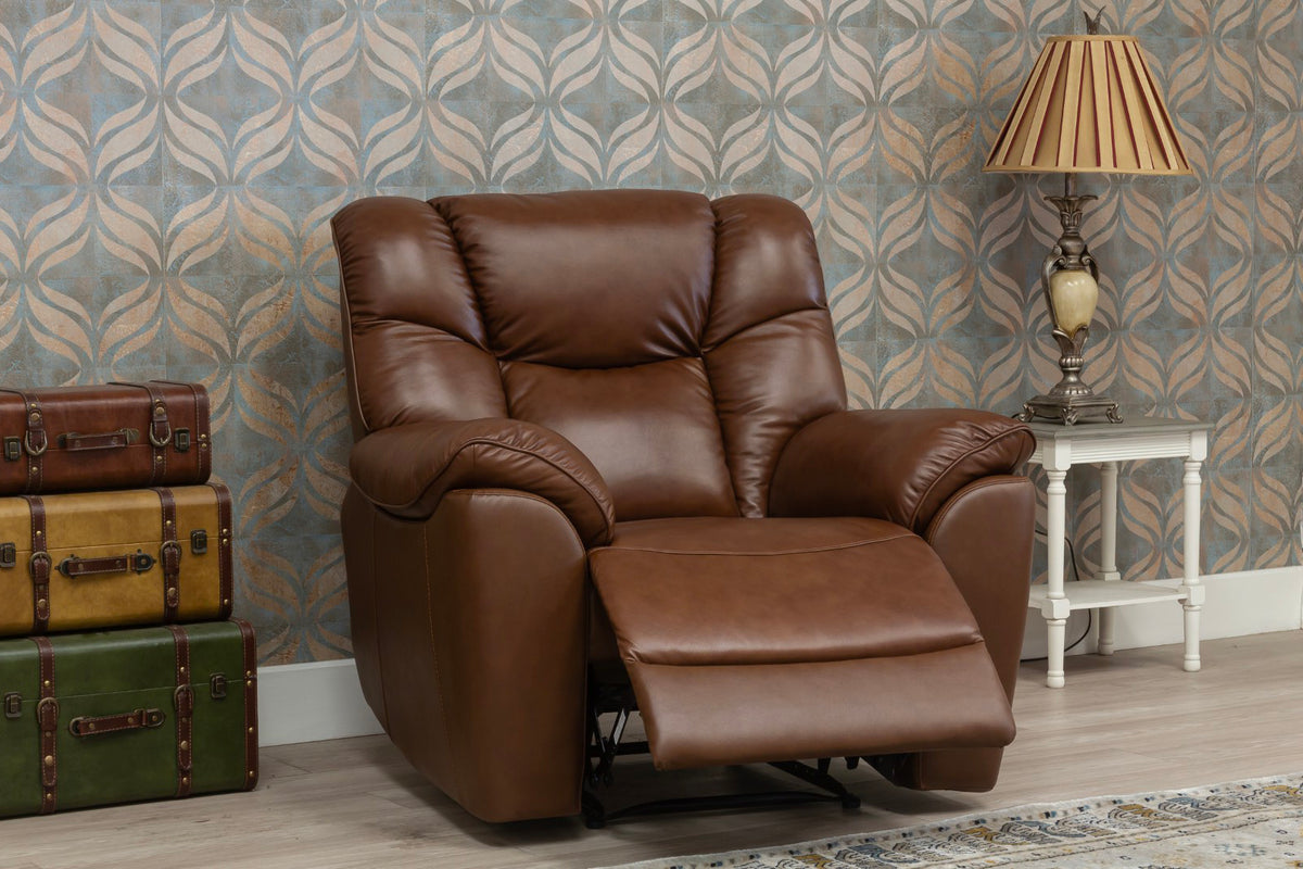Oscar Tan leather sofa, photo 7