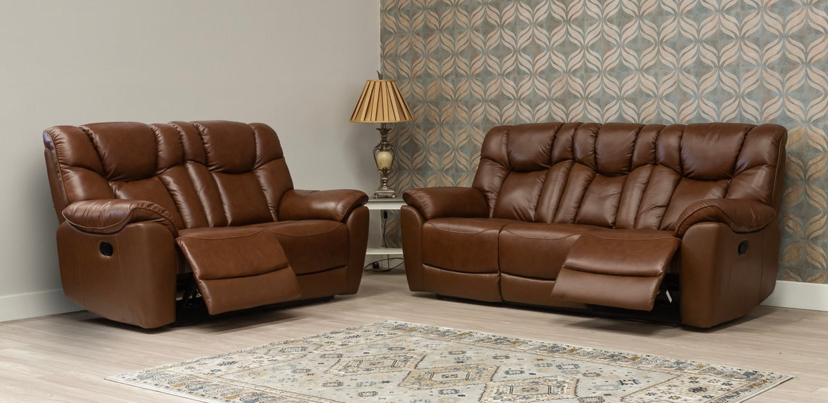 Oscar Tan leather sofa, photo 3