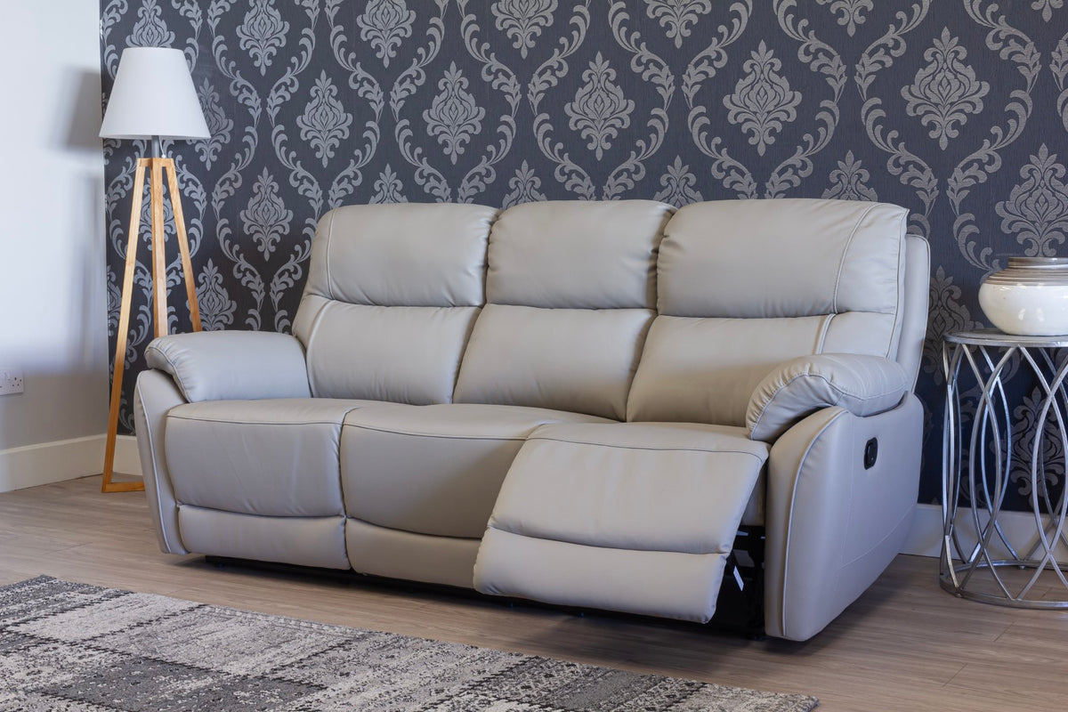 Pandora Half Leather - Pearl Grey corner sofa, photo 7