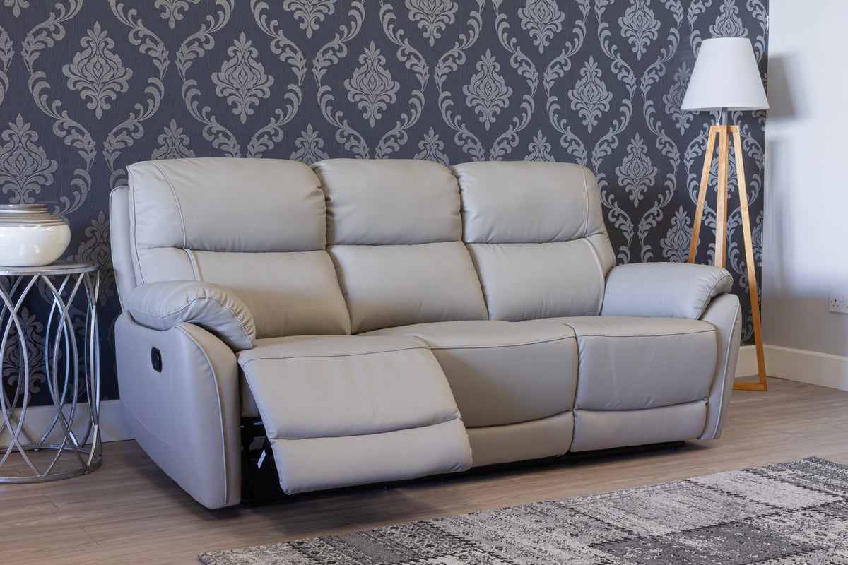 Pandora Half Leather - Pearl Grey corner sofa, photo 4