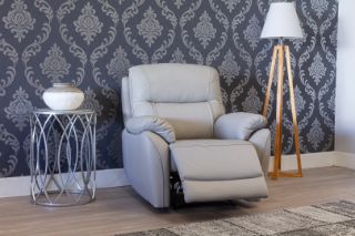 Pandora Half Leather - Pearl Grey corner sofa
