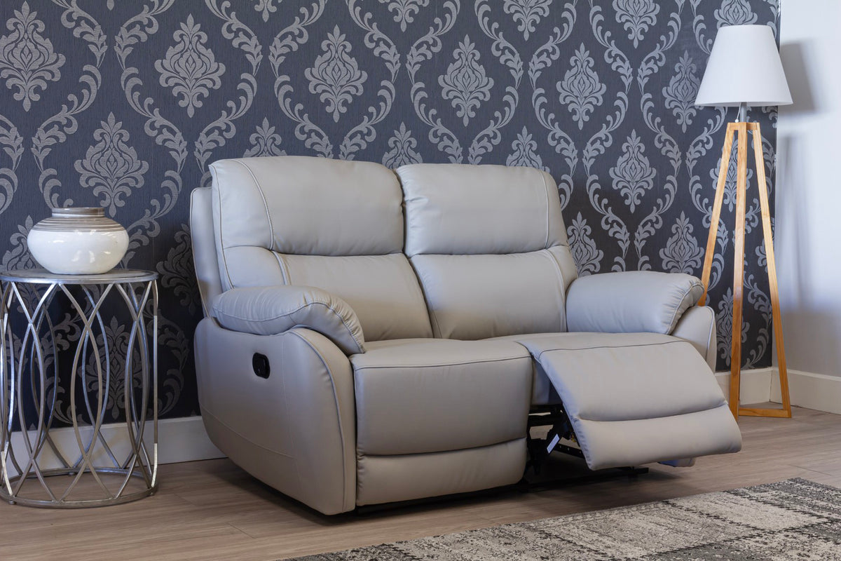 Pandora Half Leather - Pearl Grey corner sofa, photo 3