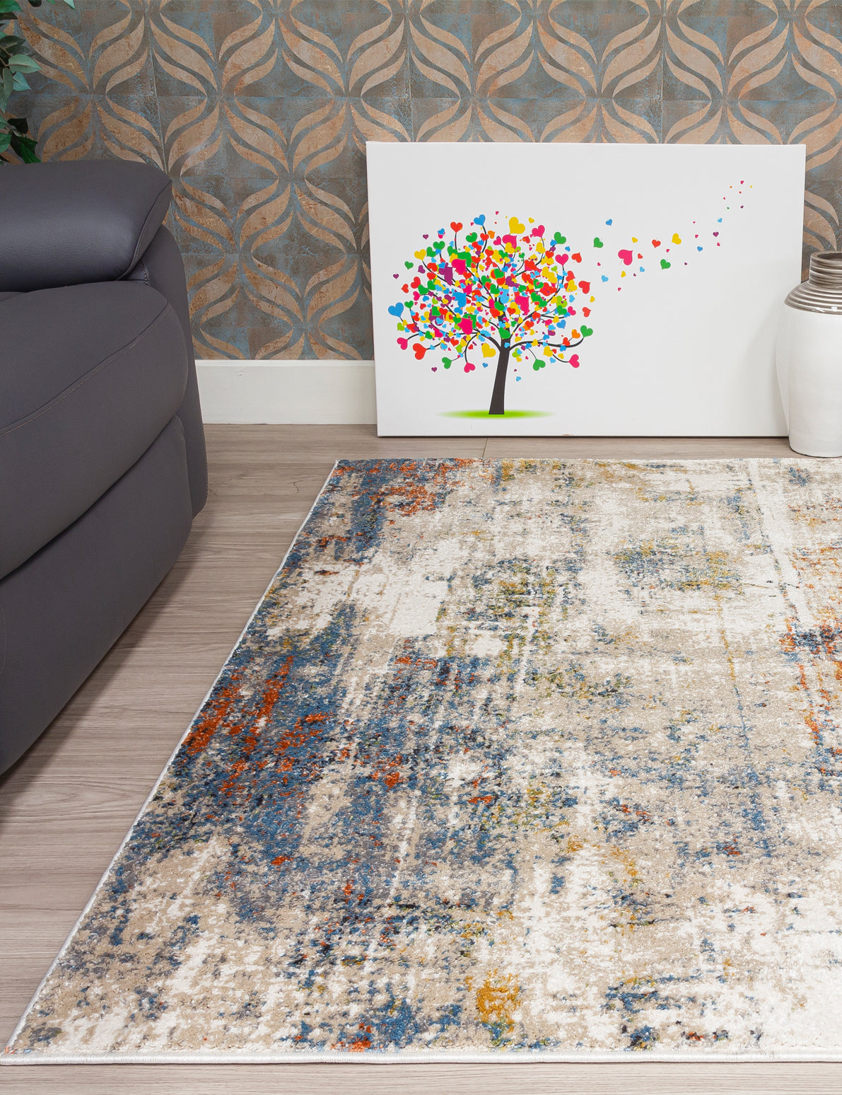 Verdi Crosshatch rug, 80 x 150 cm size