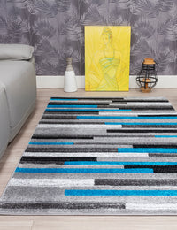 Samba Levels - Teal rug, 80 x 150 cm size