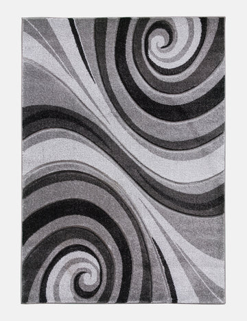 Samba Spirals - Grey rug from The Mattress Store Ireland