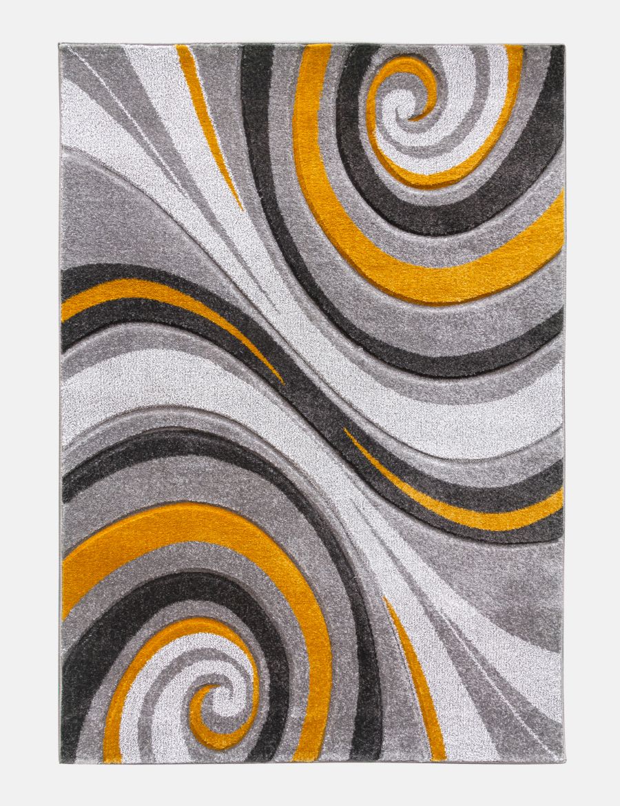 Samba Spirals - Ochre rug from The Mattress Store Ireland