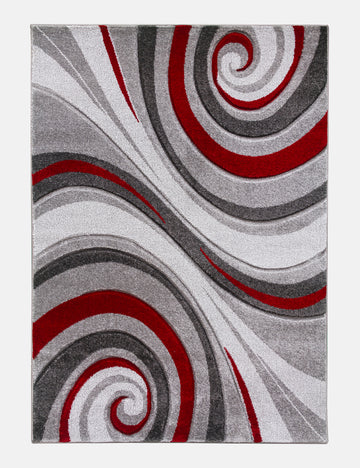 Samba Spirals - Red rug