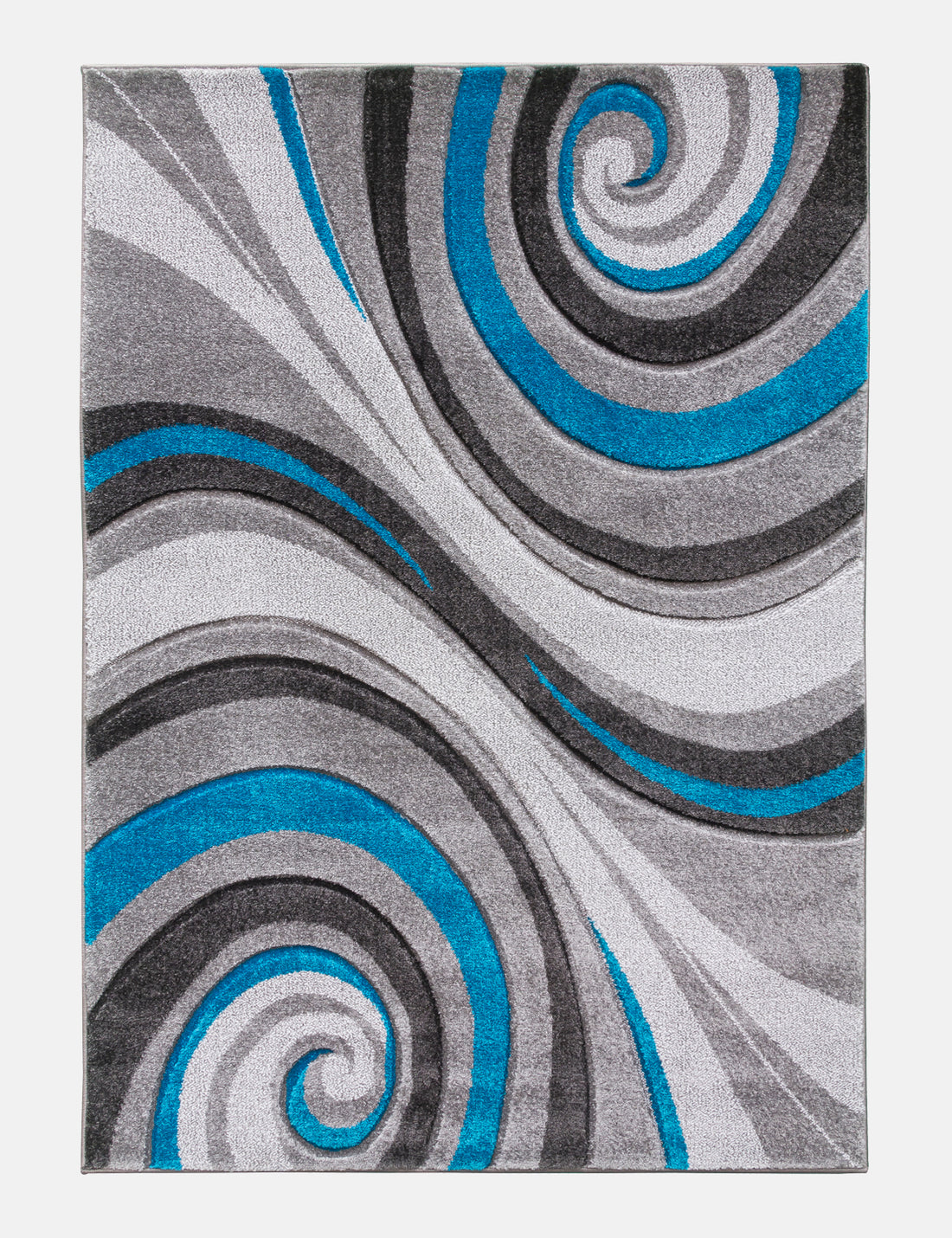 Samba Spirals - Teal rug from The Mattress Store Ireland