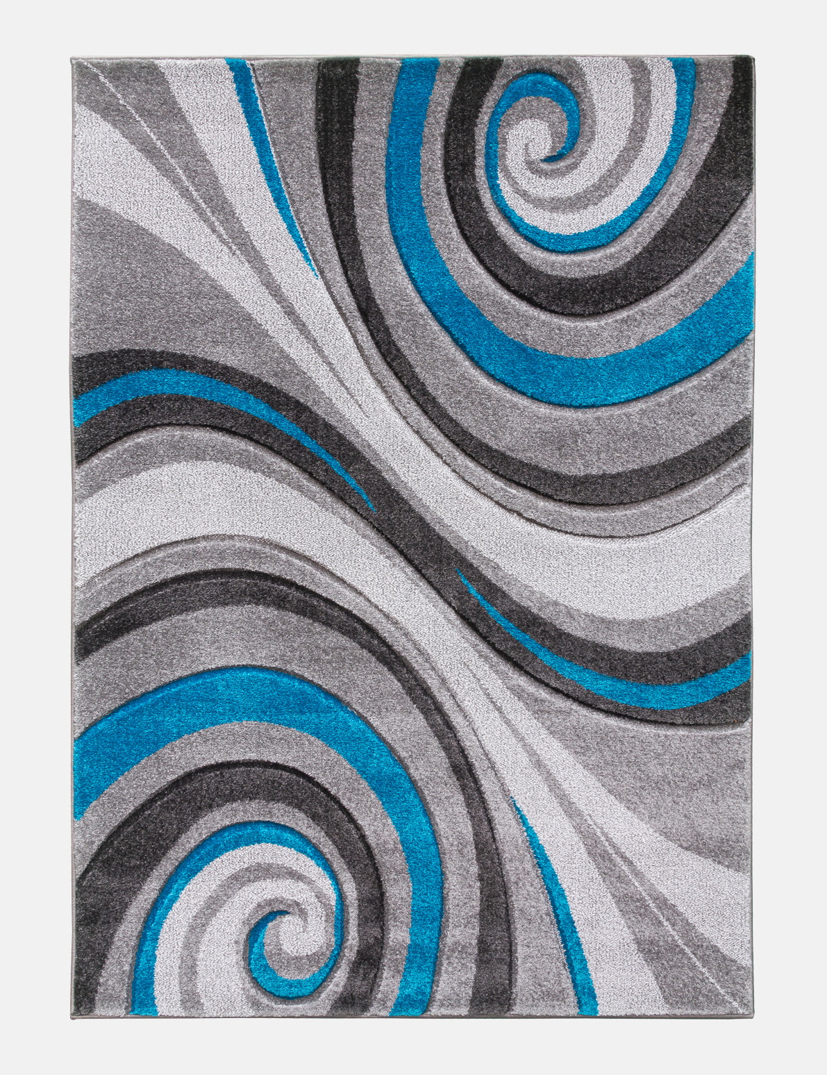 Samba Spirals - Teal rug from The Mattress Store Ireland