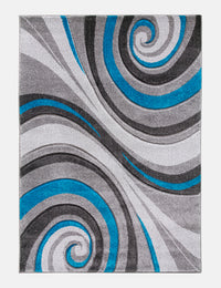 Samba Spirals - Teal rug from The Mattress Store Ireland