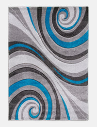 Samba Spirals - Teal rug from The Mattress Store Ireland