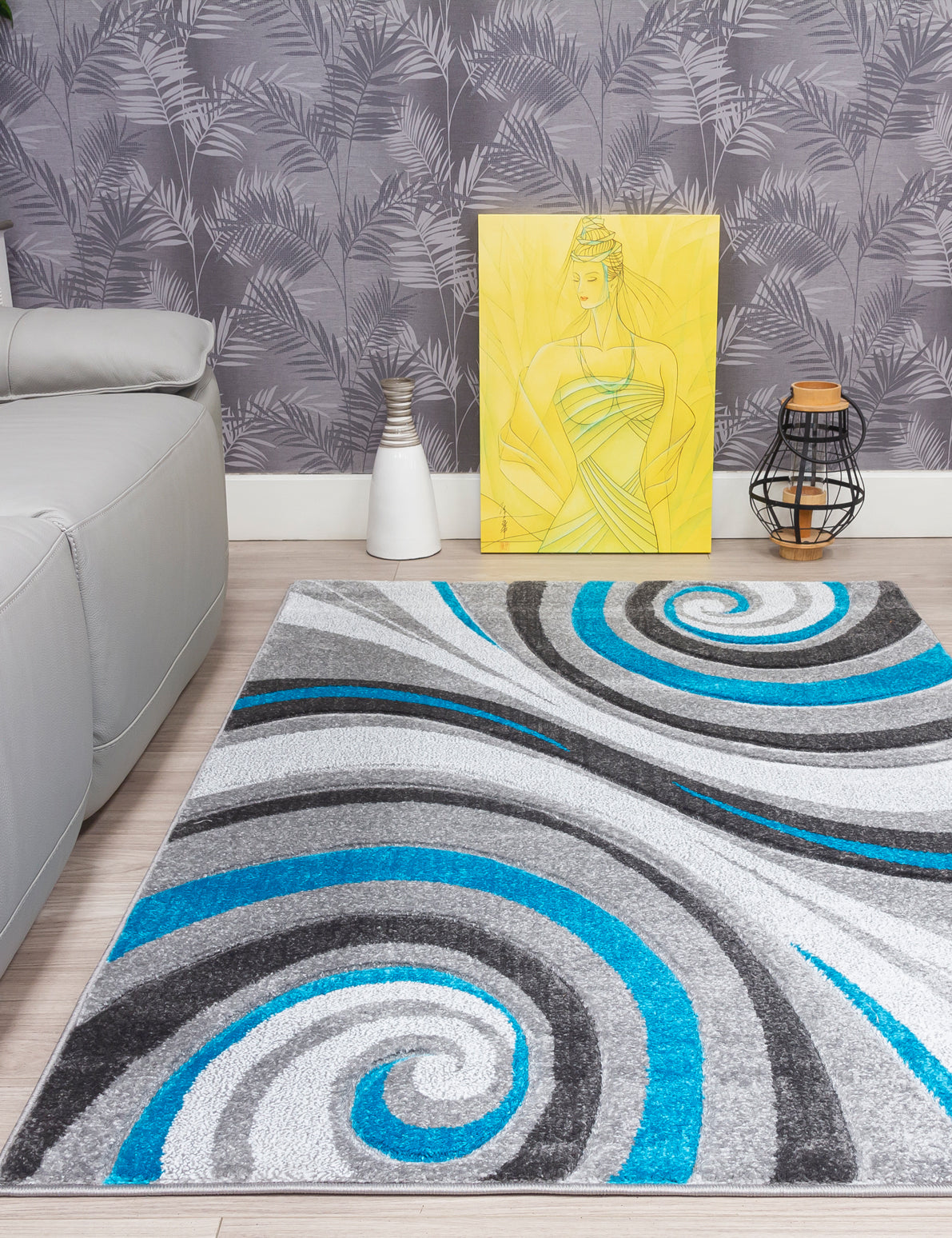 Samba Spirals - Teal rug, photo 5