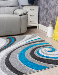 Samba Spirals - Teal rug, photo 12
