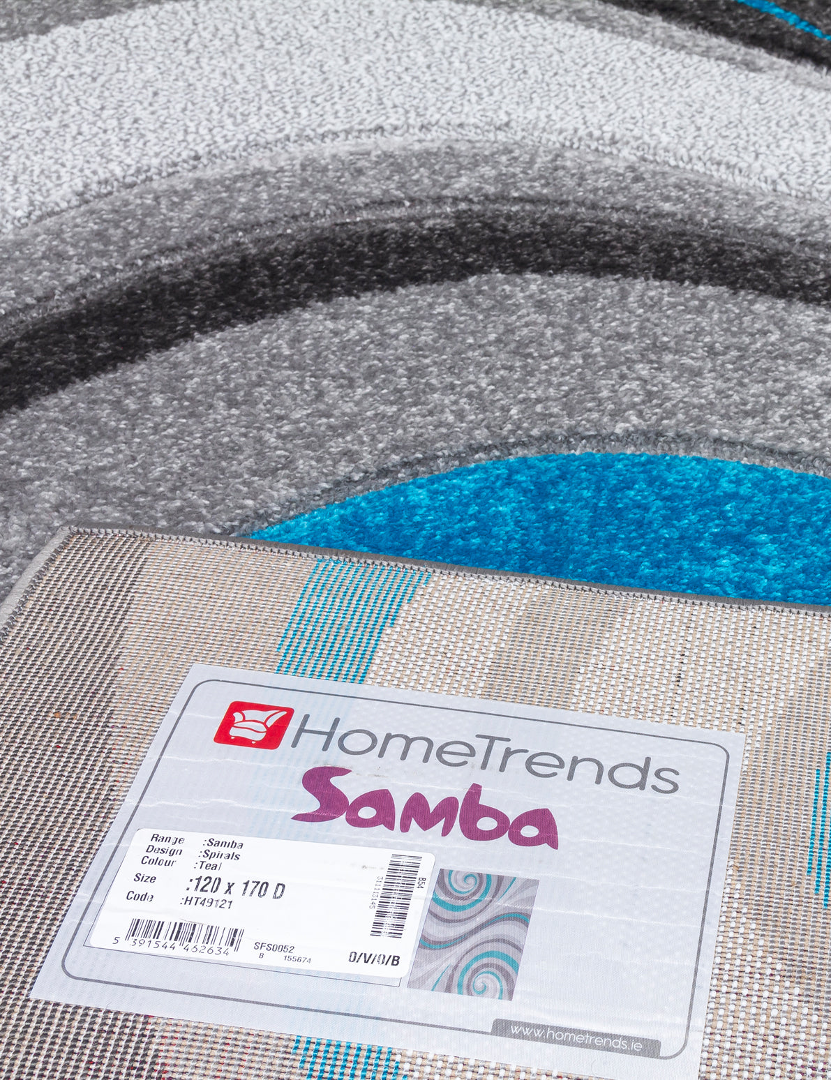 Samba Spirals - Teal rug, photo 13