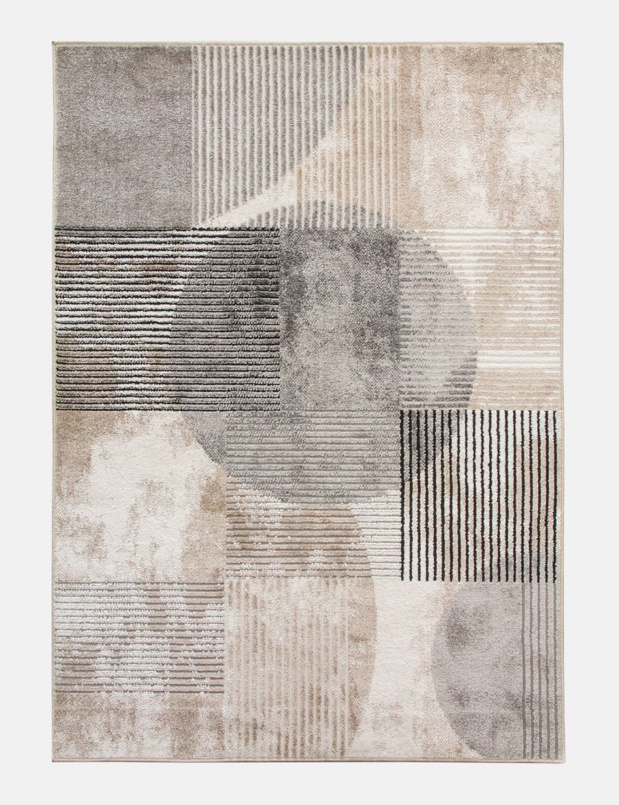 Casino Geo - Greige rug from The Mattress Store Ireland
