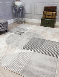Casino Geo - Greige rug, photo 6