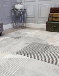 Casino Geo - Greige rug, 120 x 170 cm size