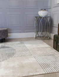 Casino Geo - Greige rug, 160 x 220 cm size