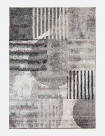 Casino Geo - Grey rug from The Mattress Store Ireland