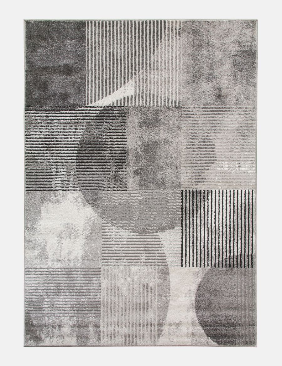 Casino Geo - Grey rug from The Mattress Store Ireland