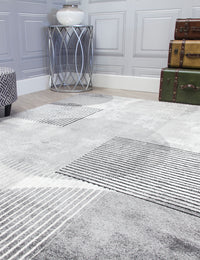 Casino Geo - Grey rug, 120 x 170 cm size