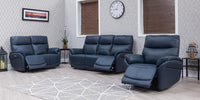 Torino Navy leather sofa, photo 7