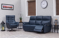 Torino Navy leather sofa, photo 8