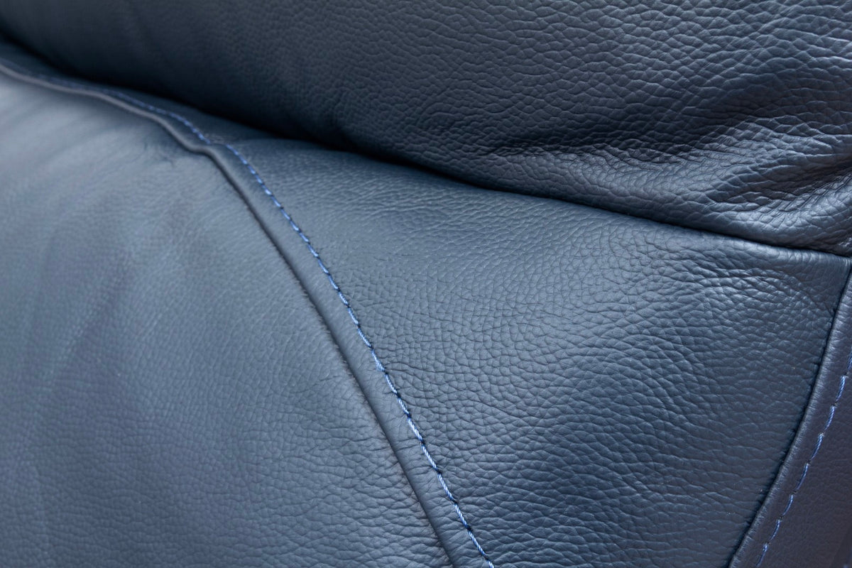 Torino Navy leather sofa, photo 10