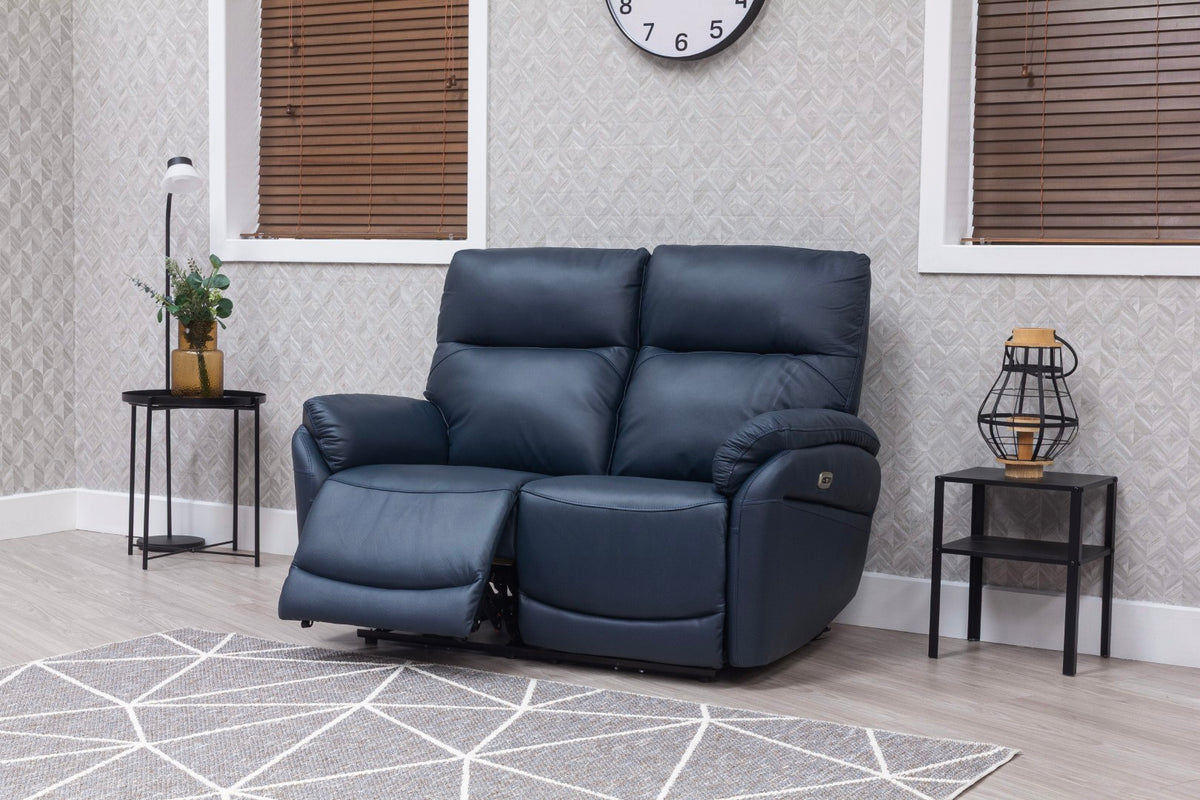 Torino Navy leather sofa, photo 3