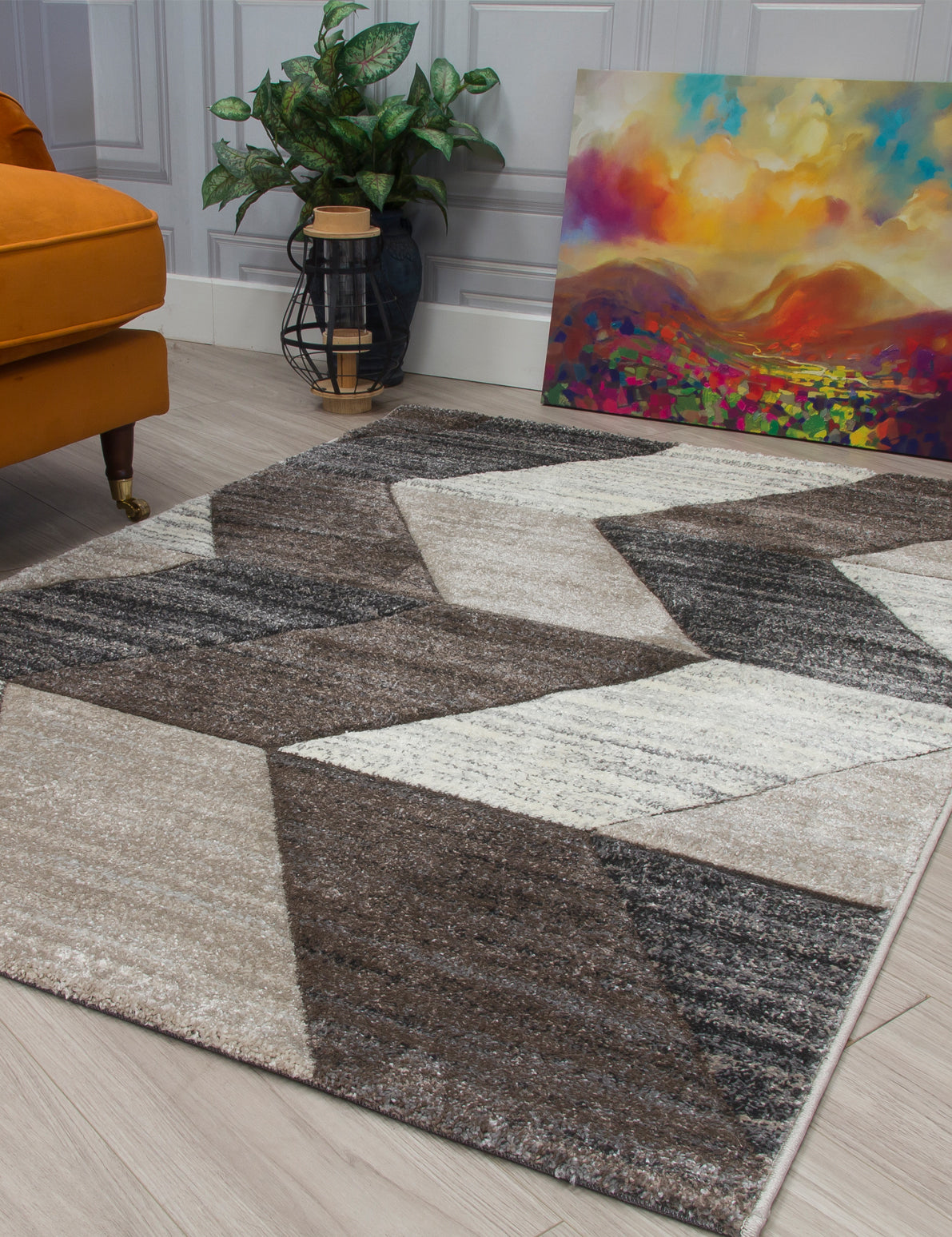 Impulse Chevron - Greige rug, photo 7