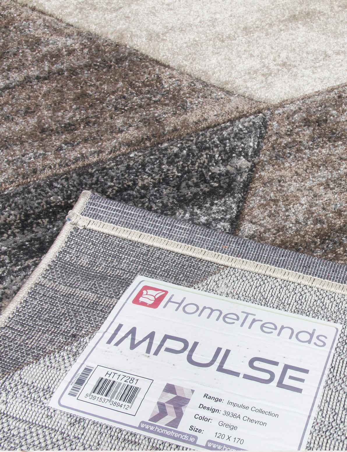 Impulse Chevron - Greige rug, photo 3