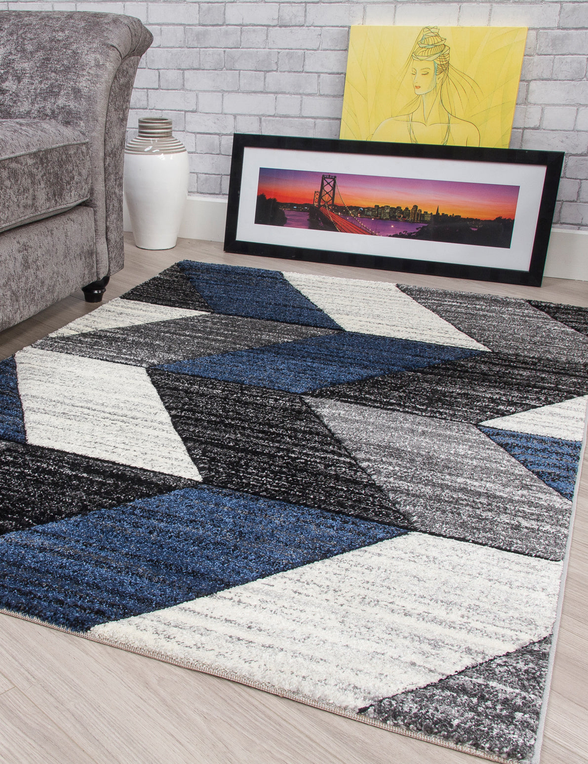 Impulse Chevron - Navy rug, photo 6