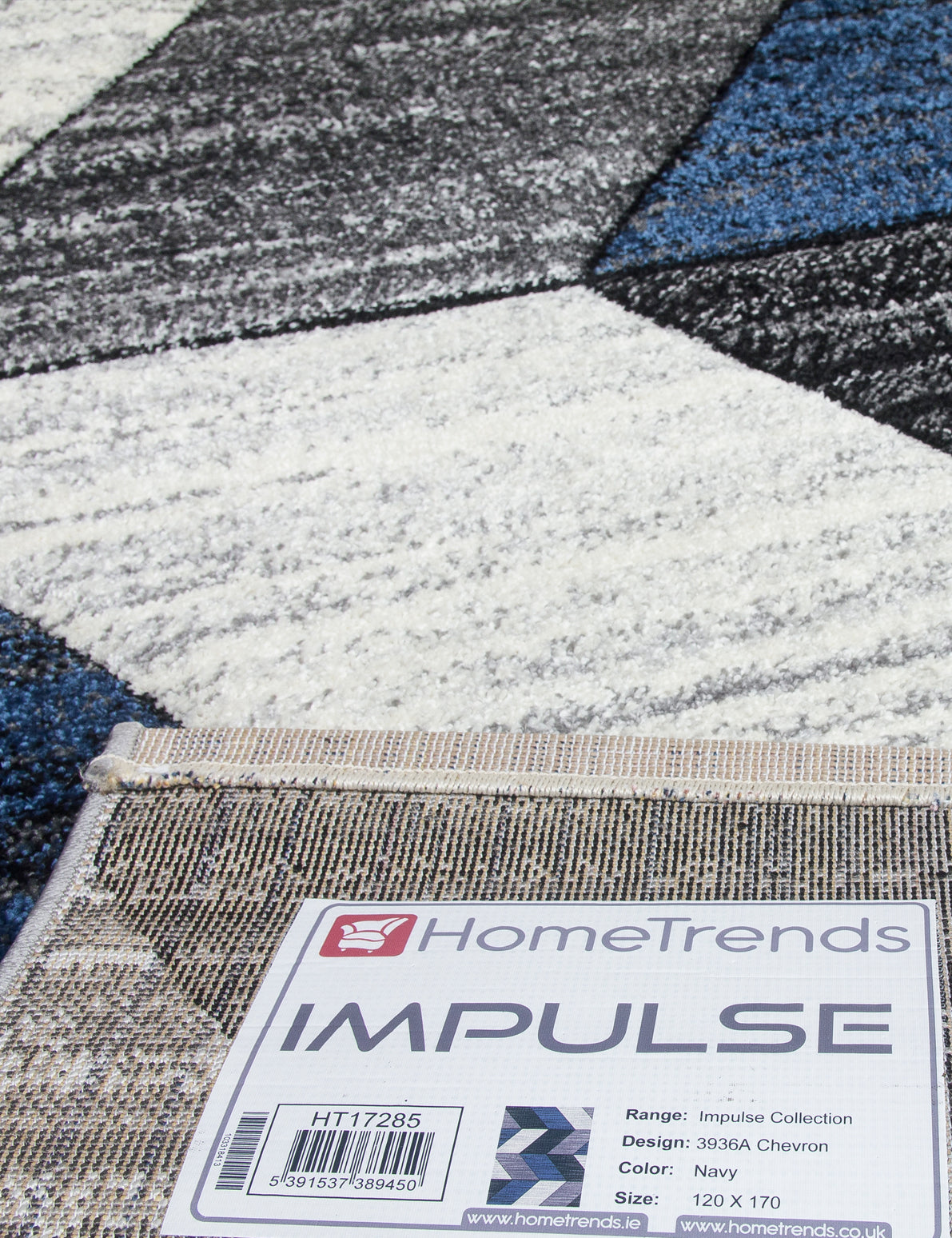 Impulse Chevron - Navy rug, photo 2