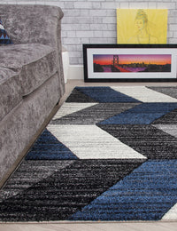 Impulse Chevron - Navy rug, 80 x 150 cm size