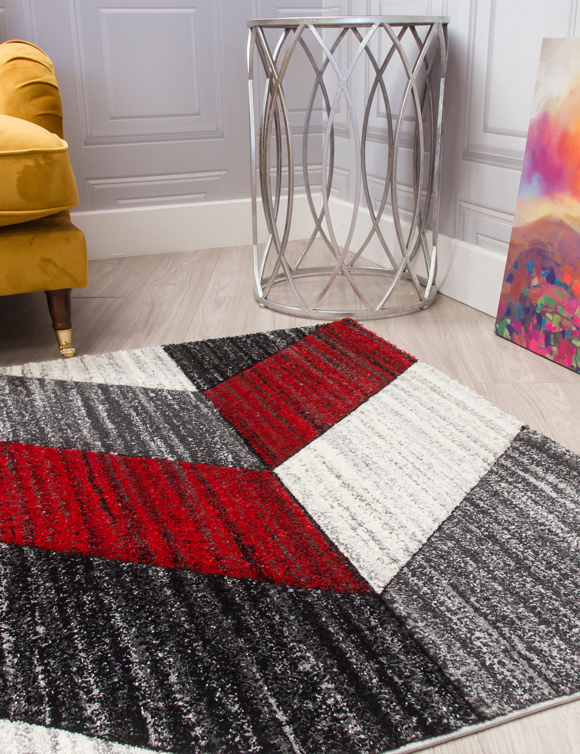 Impulse Chevron - Red rug, 160 x 220 cm size