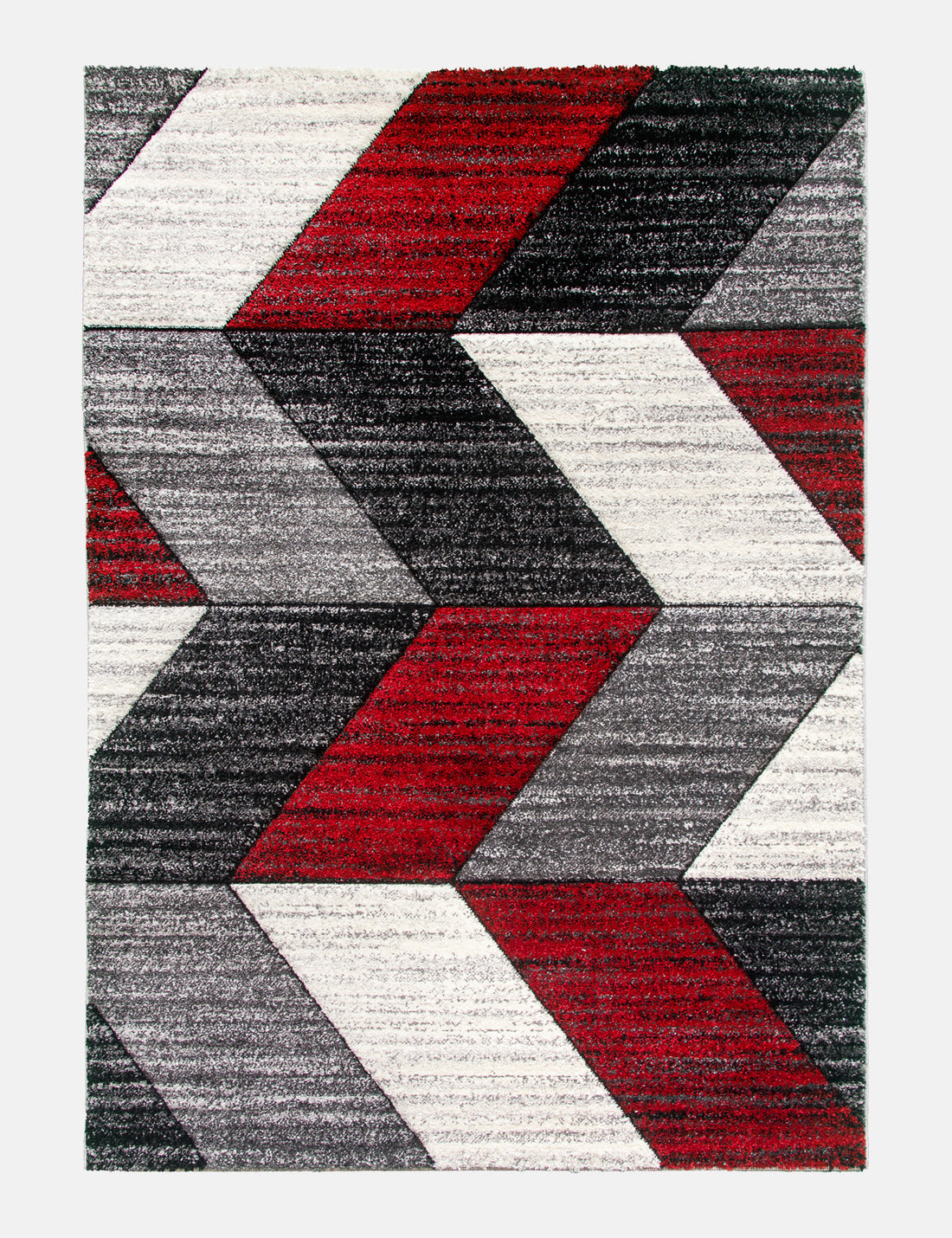 Impulse Chevron - Red rug from The Mattress Store Ireland