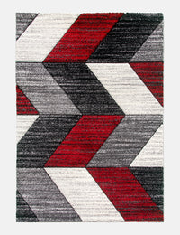 Impulse Chevron - Red rug from The Mattress Store Ireland