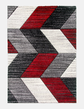 Impulse Chevron - Red rug from The Mattress Store Ireland