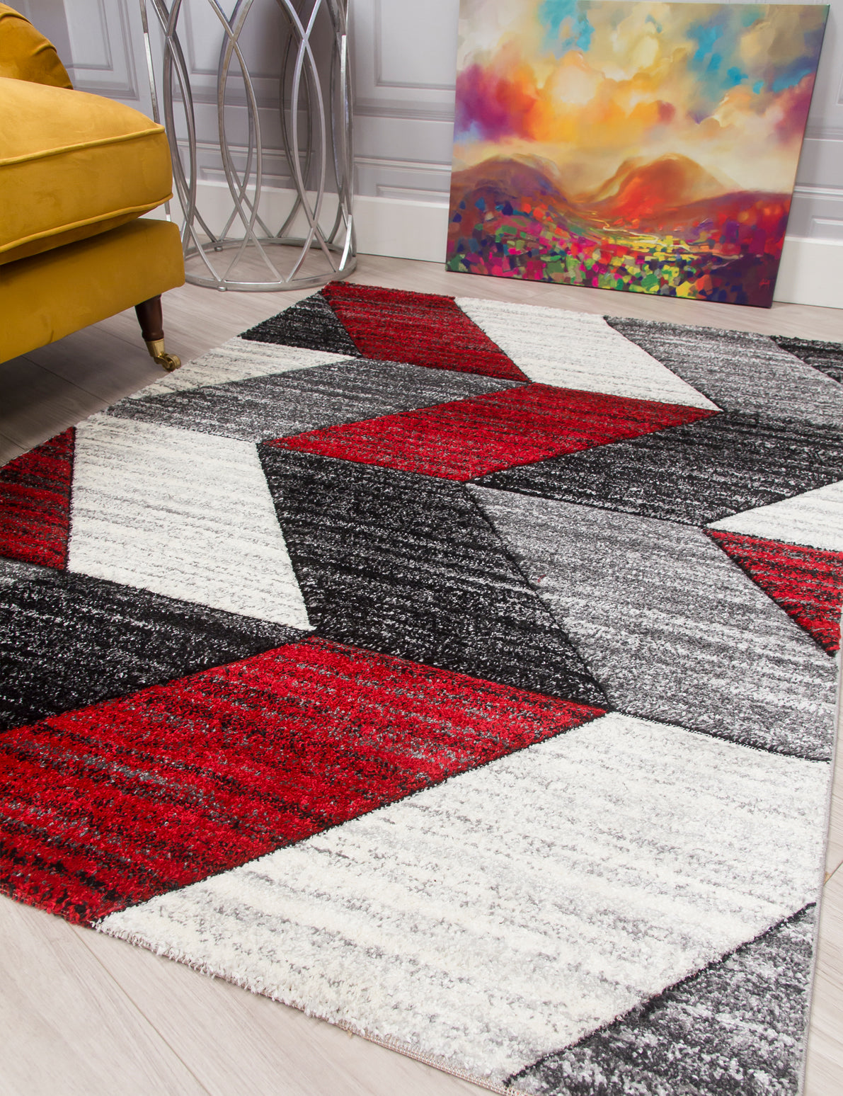 Impulse Chevron - Red rug, photo 6
