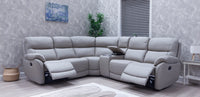 Pandora Half Leather - Pearl Grey corner sofa, photo 11