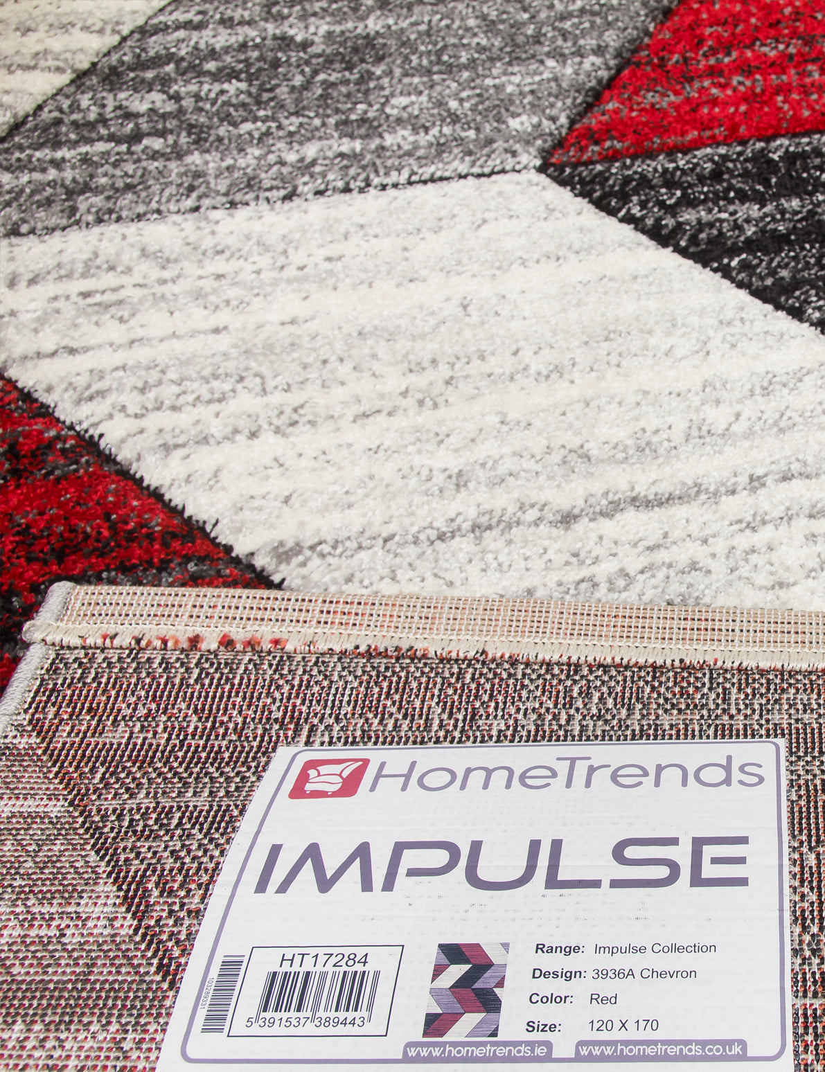 Impulse Chevron - Red rug, photo 2