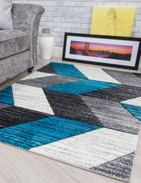 Impulse Chevron - Teal rug, 120 x 170 cm size