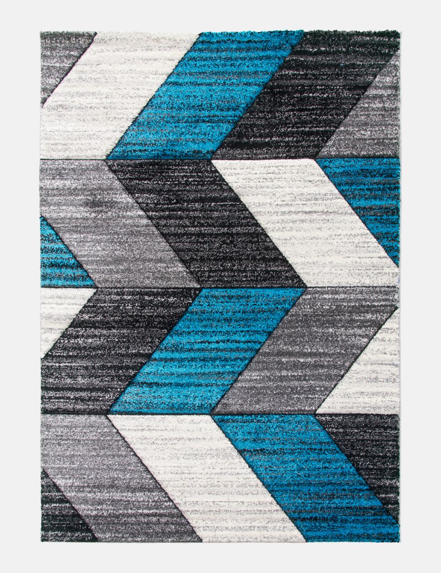 Impulse Chevron - Teal rug from The Mattress Store Ireland