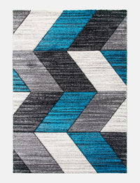 Impulse Chevron - Teal rug from The Mattress Store Ireland