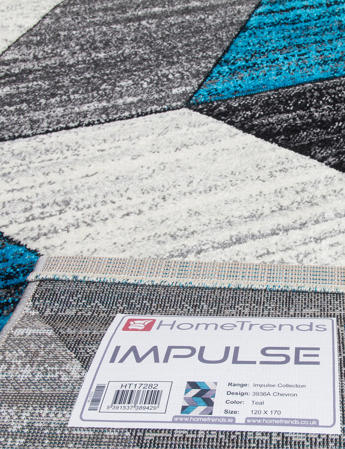 Impulse Chevron - Teal rug, photo 2