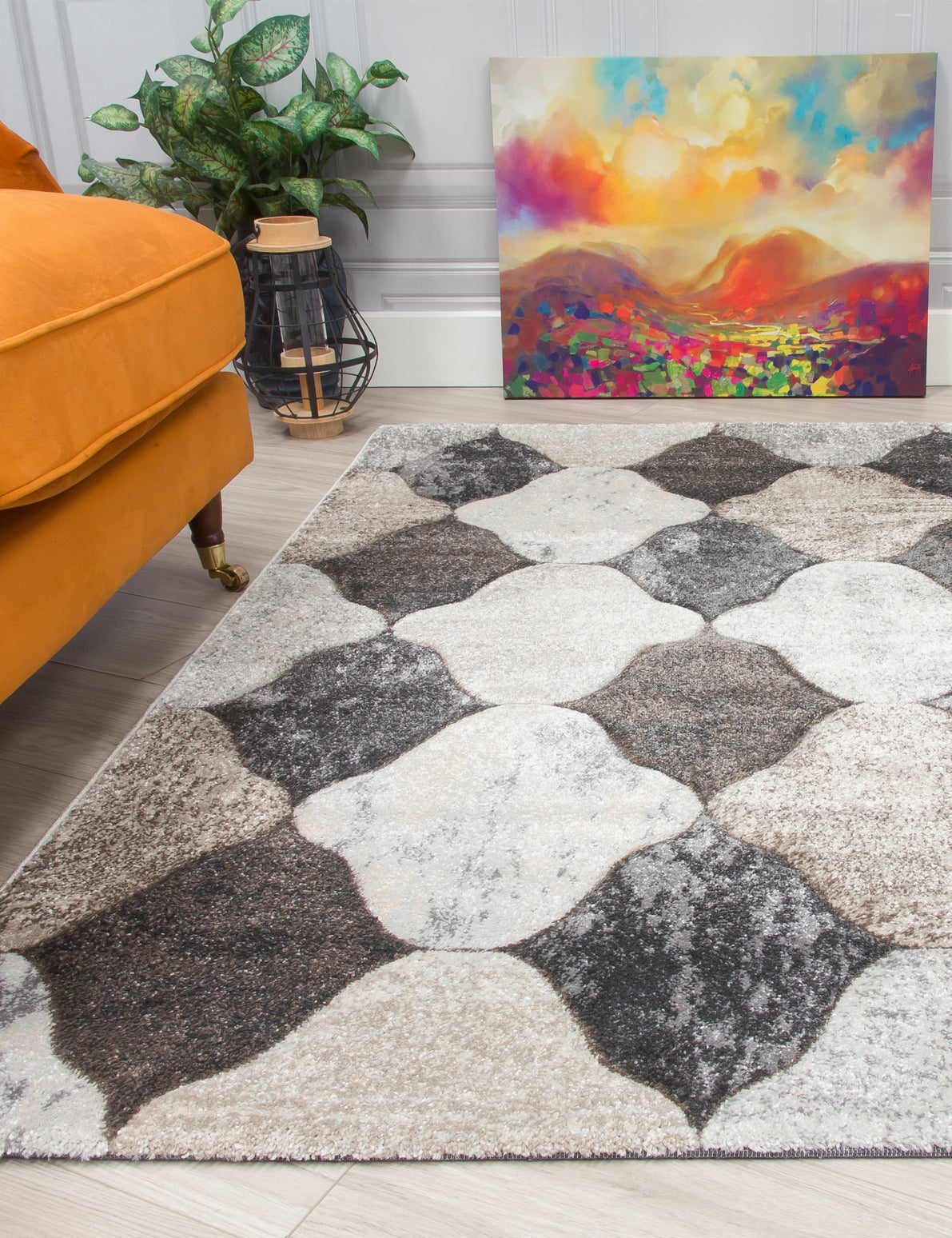 Impulse Coblo - Greige rug, 80 x 150 cm size