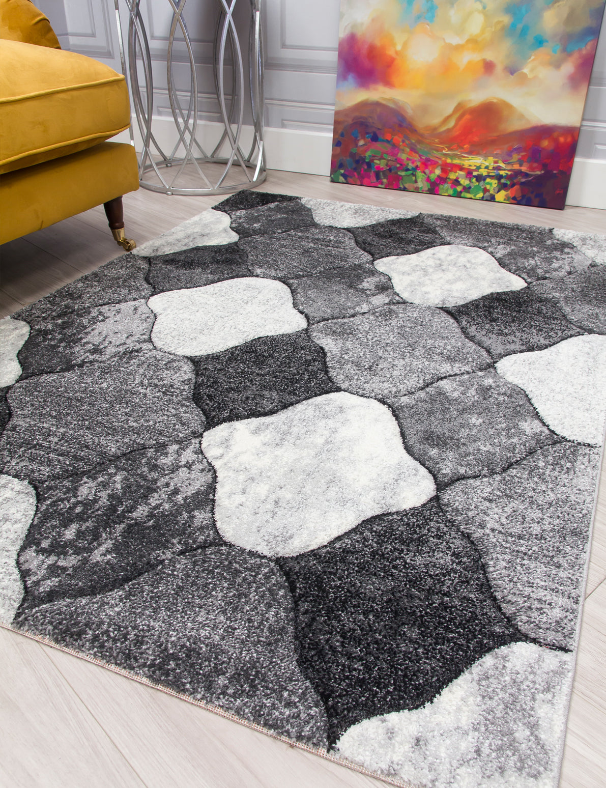 Impulse Coblo - Grey rug, 120 x 170 cm size